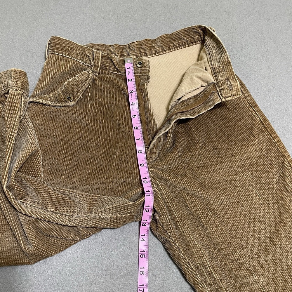 Vtg Womens Corduroy Pants Knickers Tan Cropped Equestrian Talon Zipper Sz 11 - Picture 15 of 16